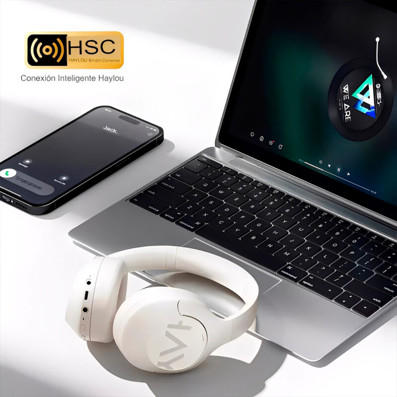 Fone Haylou S30 Pro Branco Creamy ANC 43dB Bluetooth 5.4