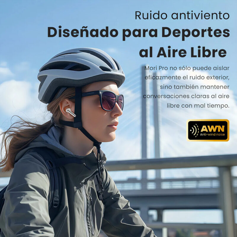 Fone Haylou Mori Pro T016 ANC 43dB, Bluetooth 5.4, Preto