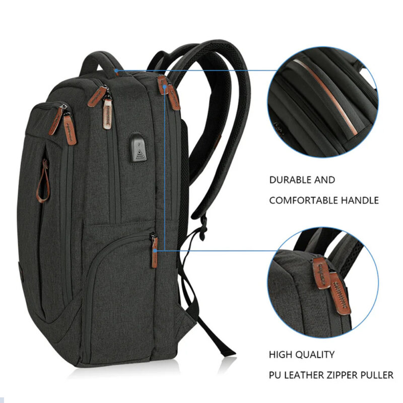 Mochila de Viagem Kroser Laptop 17.3" Porta USB Trabalho