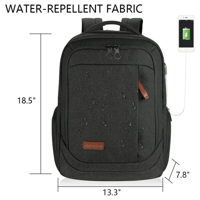 Mochila de Viagem Kroser Laptop 17.3" Porta USB Trabalho