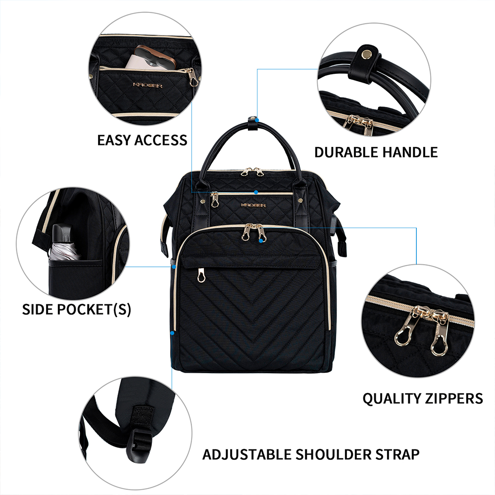 Bolsa Mochila Kroser Laptop 17" Viagem Acessórios Preta