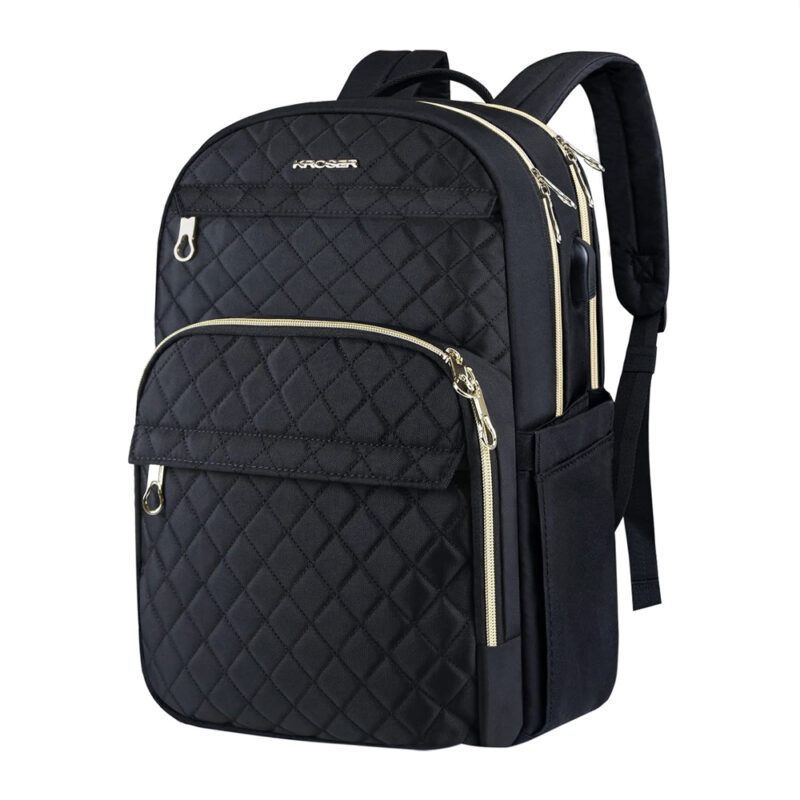 Mochila Feminina Kroser Laptop 15.6 Viagem Negócio Preta