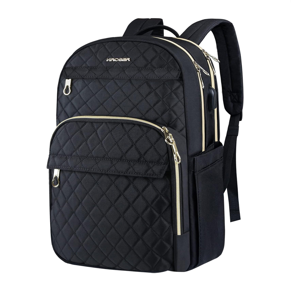 Mochila Feminina Kroser Laptop 15.6 Viagem Negócio Preta