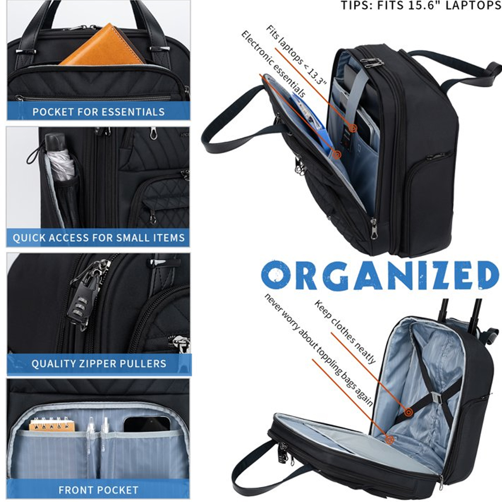 Bolsa/Mala de Mão Kroser p/Viagem Acessório C/Rodinhas