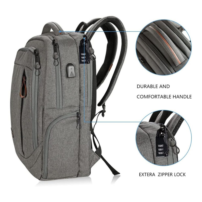 Mochila Escolar Viagem Kroser Laptop 17,3 PortaUsb Preta