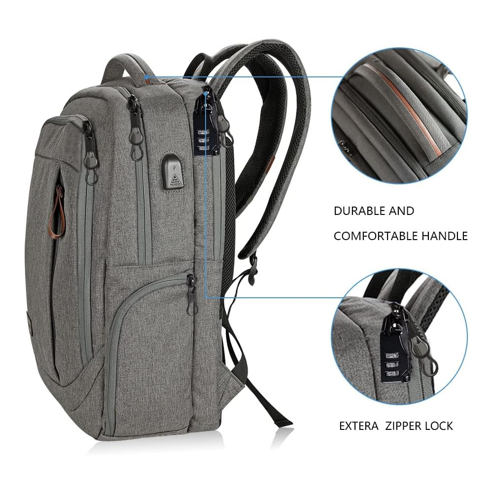 Mochila Escolar Viagem Kroser Laptop 17,3 PortaUsb Preta