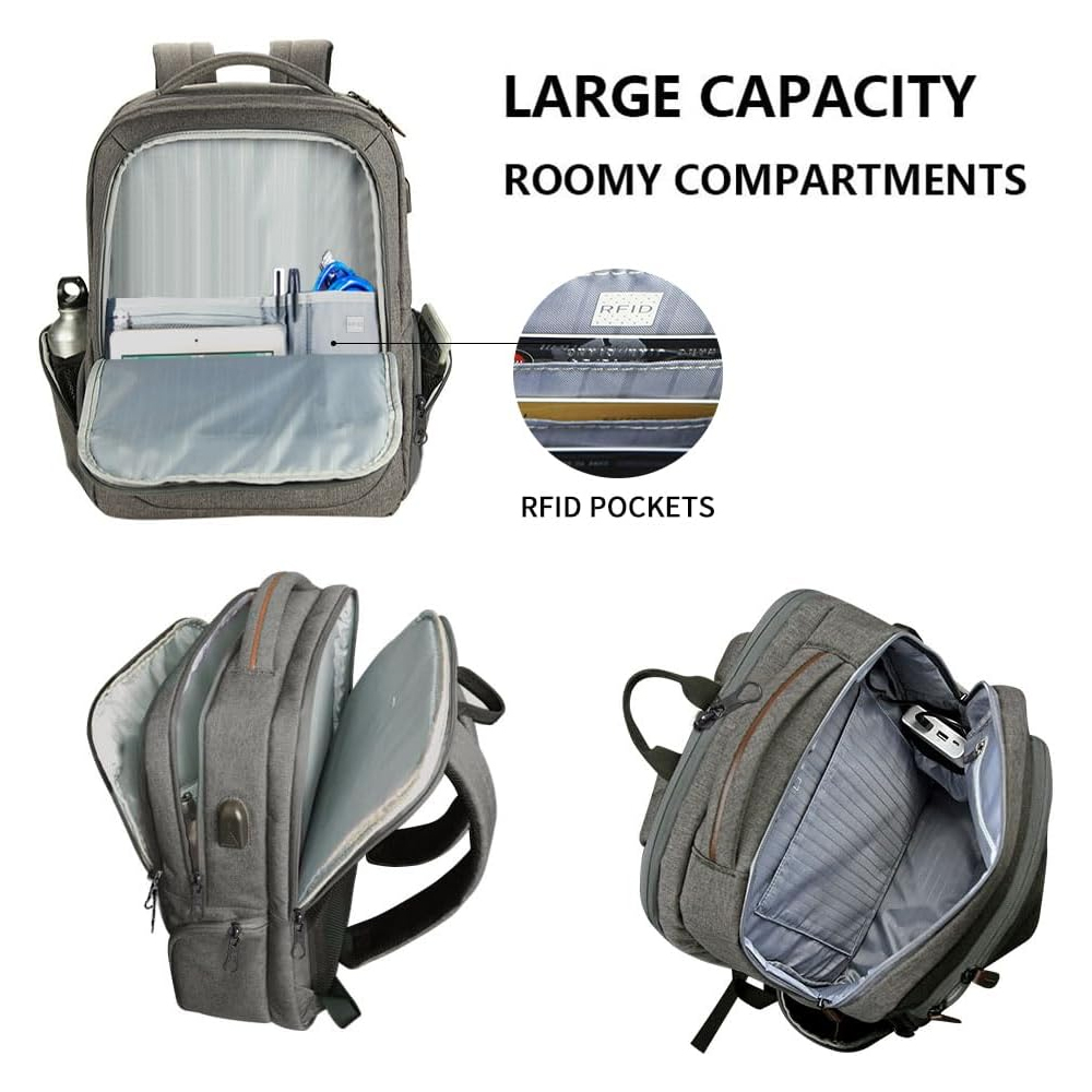 Mochila Escolar Viagem Kroser Laptop 17,3 PortaUsb Preta