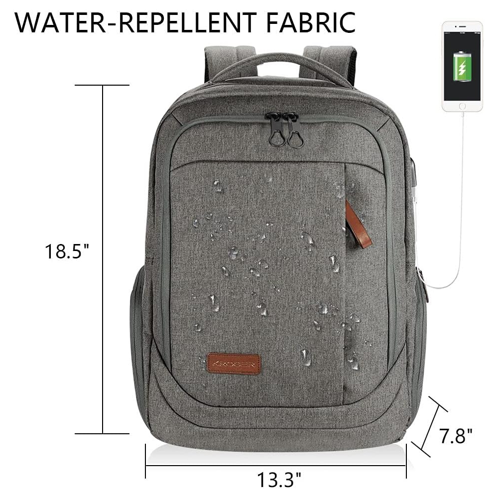 Mochila Escolar Viagem Kroser Laptop 17,3 PortaUsb Preta
