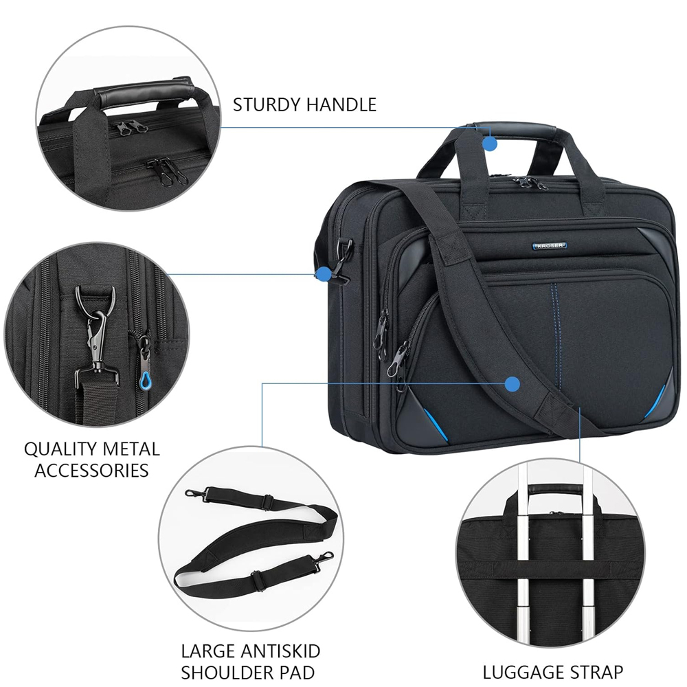 Bolsa Mão Kroser Laptop 17.3" Acessórios Viagem Portátil