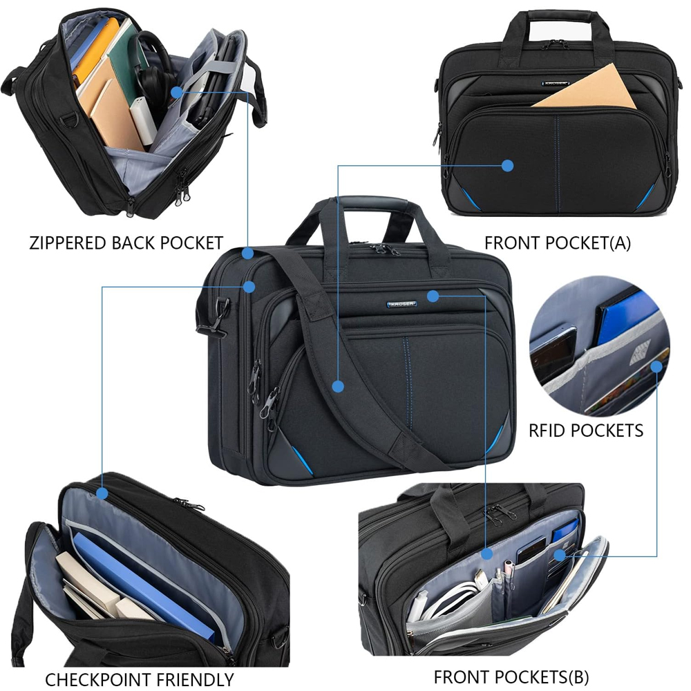 Bolsa Mão Kroser Laptop 17.3" Acessórios Viagem Portátil