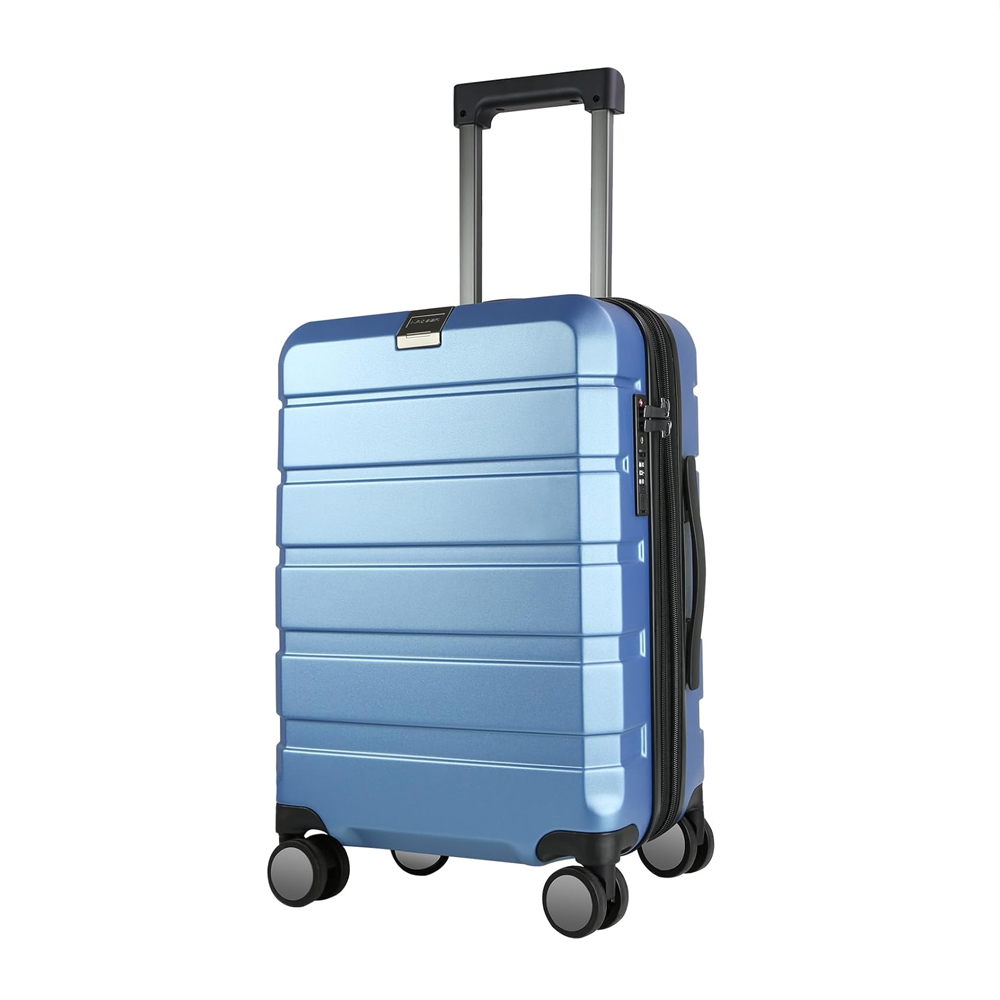 Mala de Mão/Viagem Kroser 20" Rígida 4 Rodas Azul Light