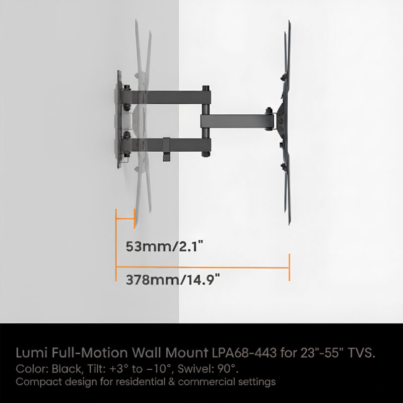 Lumi Suporte de Parede Full-Motion TV 23-55" Ajustável