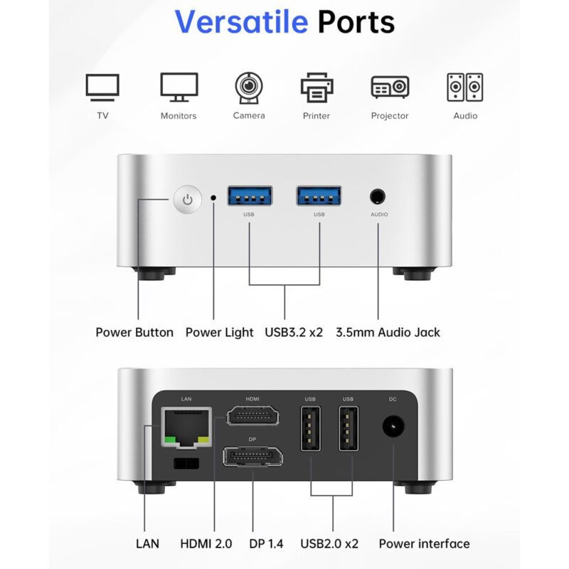 Mini Pc Acemagic Vista V1 N97 16gb Ram 512gb 11 Pro, 4K