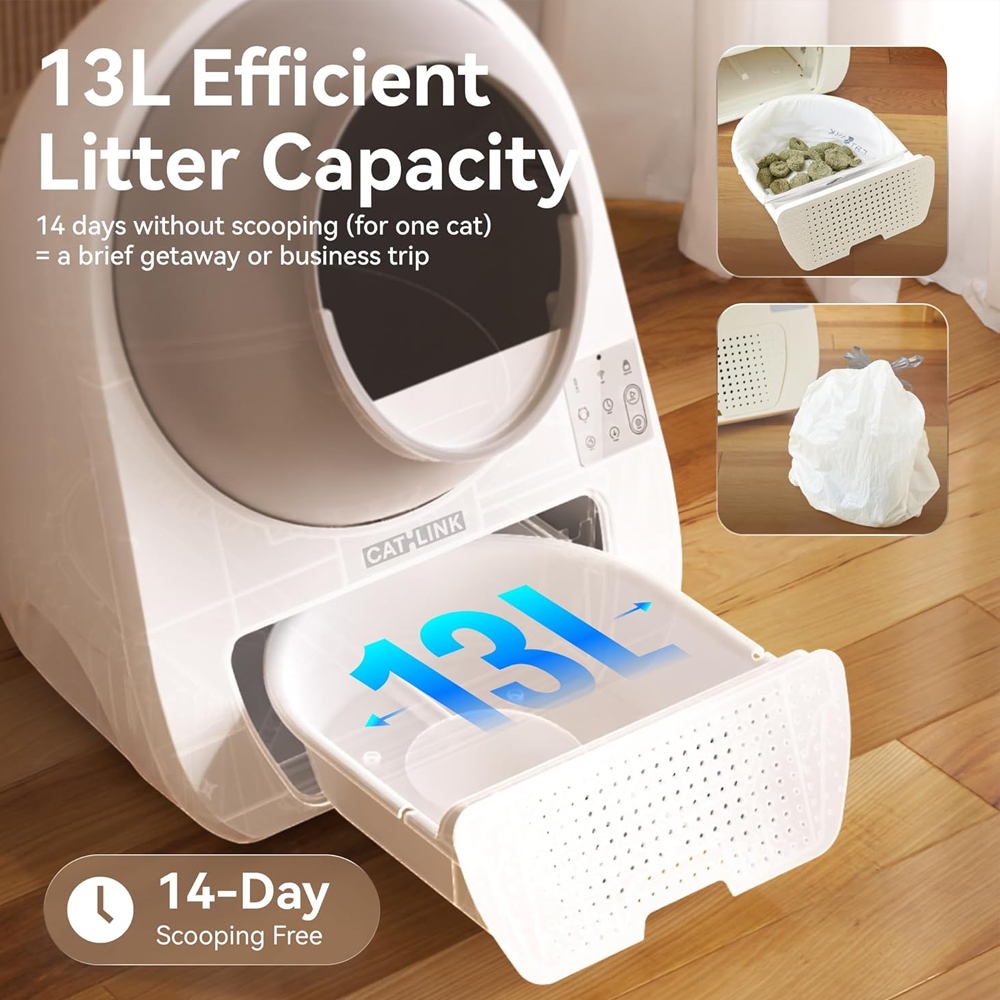 Escada Rampa CatLink Caixa de Areia para Gatos Cinza