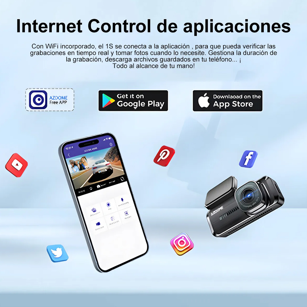 Câmera Painel Azdome M200 Full HD Dash Cam WiFi 150°