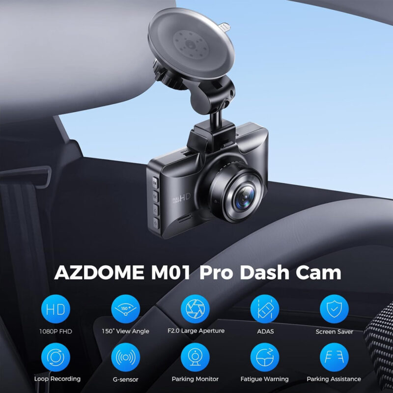 Câmera Painel Azdome M01 Pro Full HD Wi-Fi Micro Sd 64gb