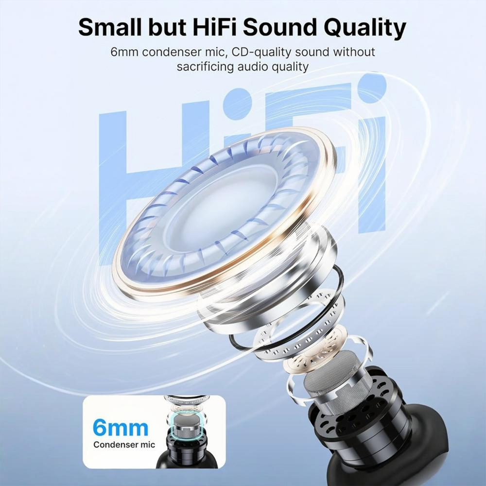 Microfone de Lapela Boya Boyamini-17 Android/Ios Preto