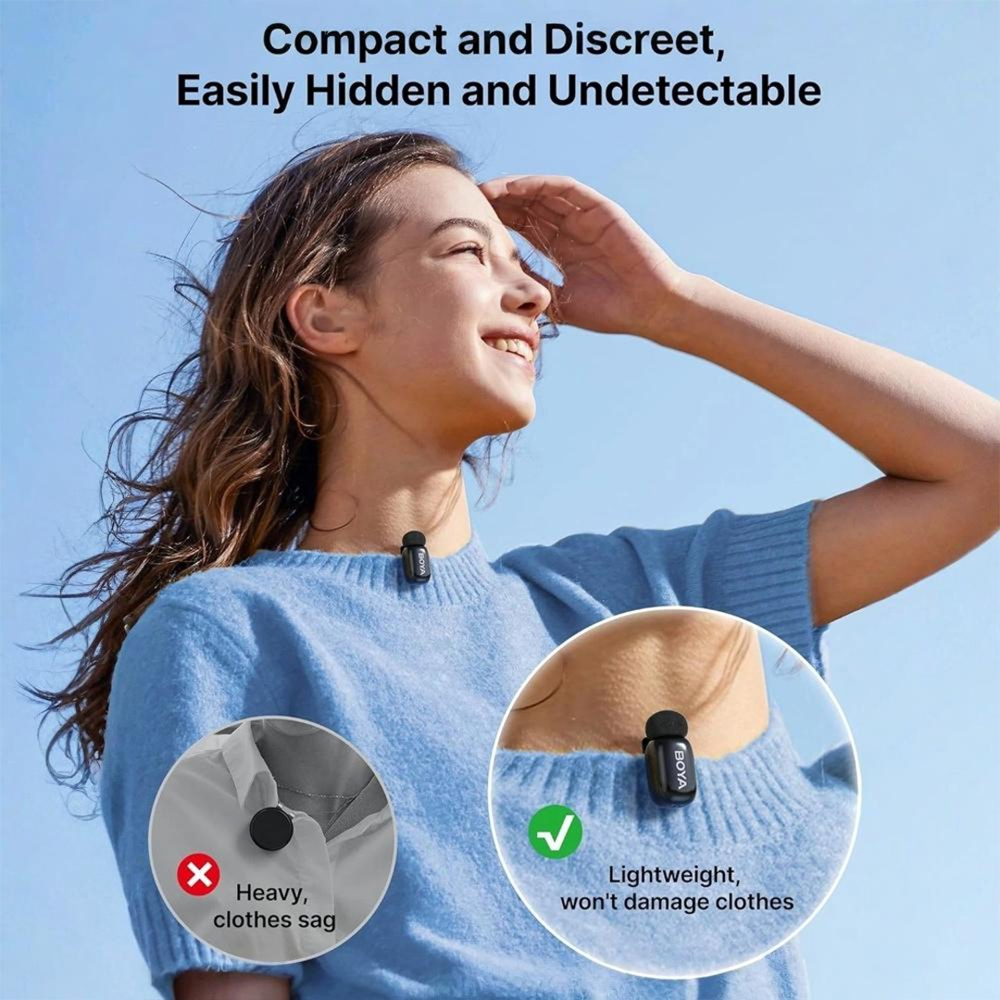 Microfone de Lapela Boya Boyamini-23 Android/Ios Preto