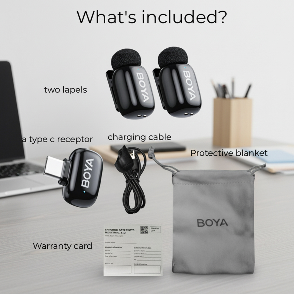 Microfone de Lapela Boya Boyamini-23 Android/Ios Preto