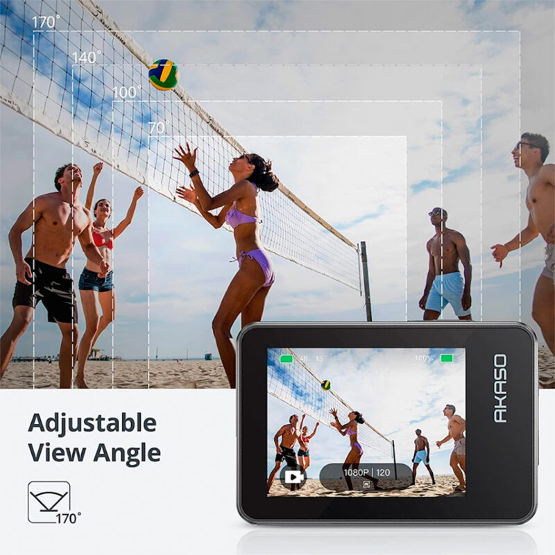 Câmera Ação Akaso Action Brave 7 4K30Fps, Wi-Fi, Preta