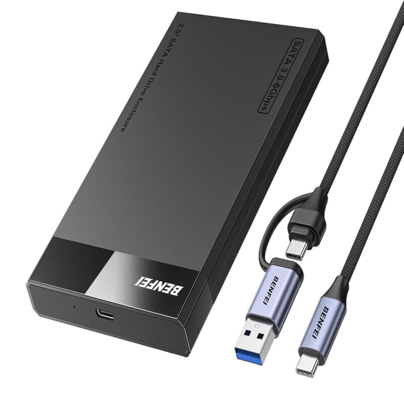 Benfei Case Hd/Ssd 2.5 Sata p/Usb Sem Ferramentas Preto