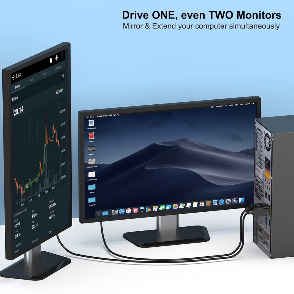 Cabo DisplayPort Para VGA Benfei 0,9m Macho-Macho Ouro