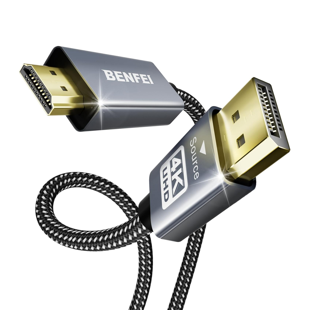Benfei Cabo Displayport Para Hdmi 4K 3m Nylon Alumínio