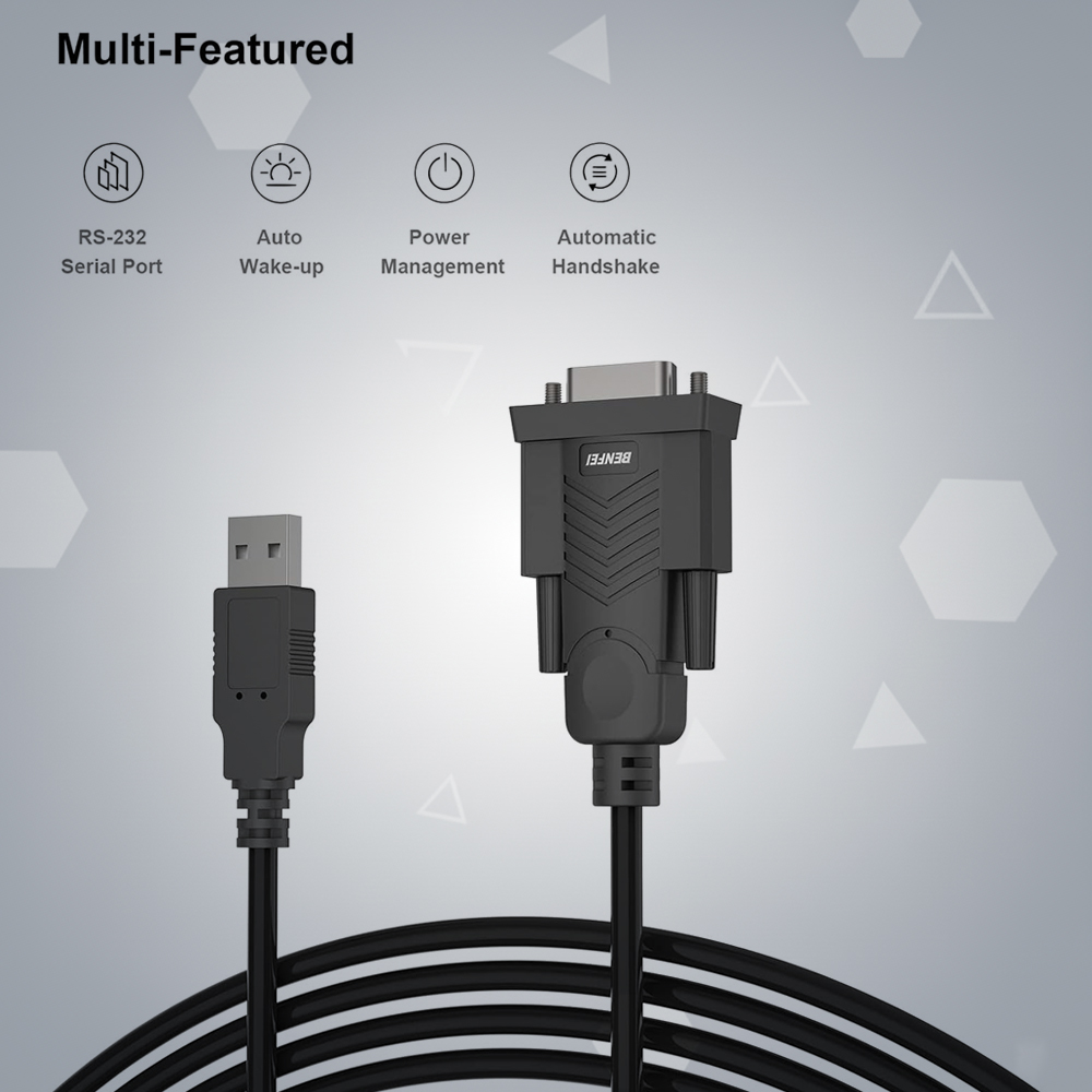 Benfei Adaptador Usb Para Serial Rs-232 Db9 9 Pinos Cabo
