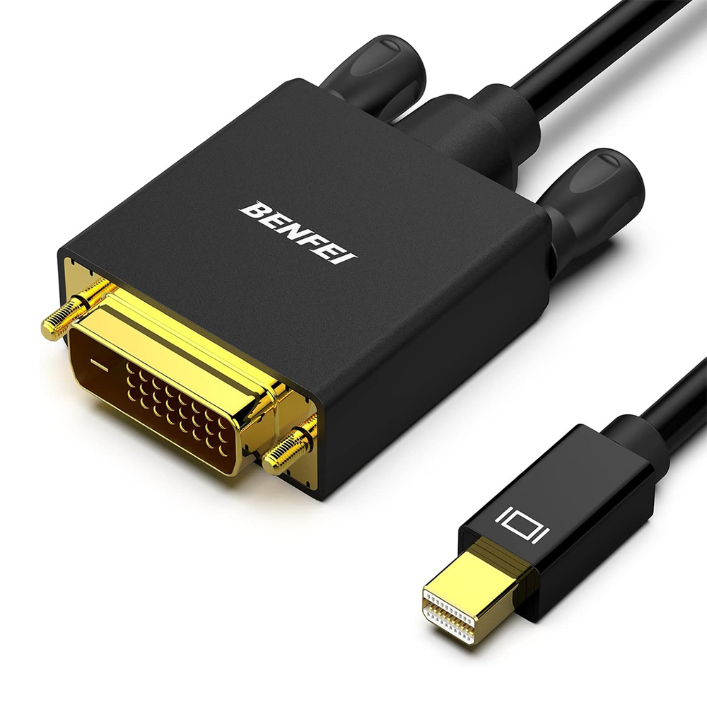 Benfei Cabo Mini DisplayPort Para DVI 1,8M Banhado Ouro