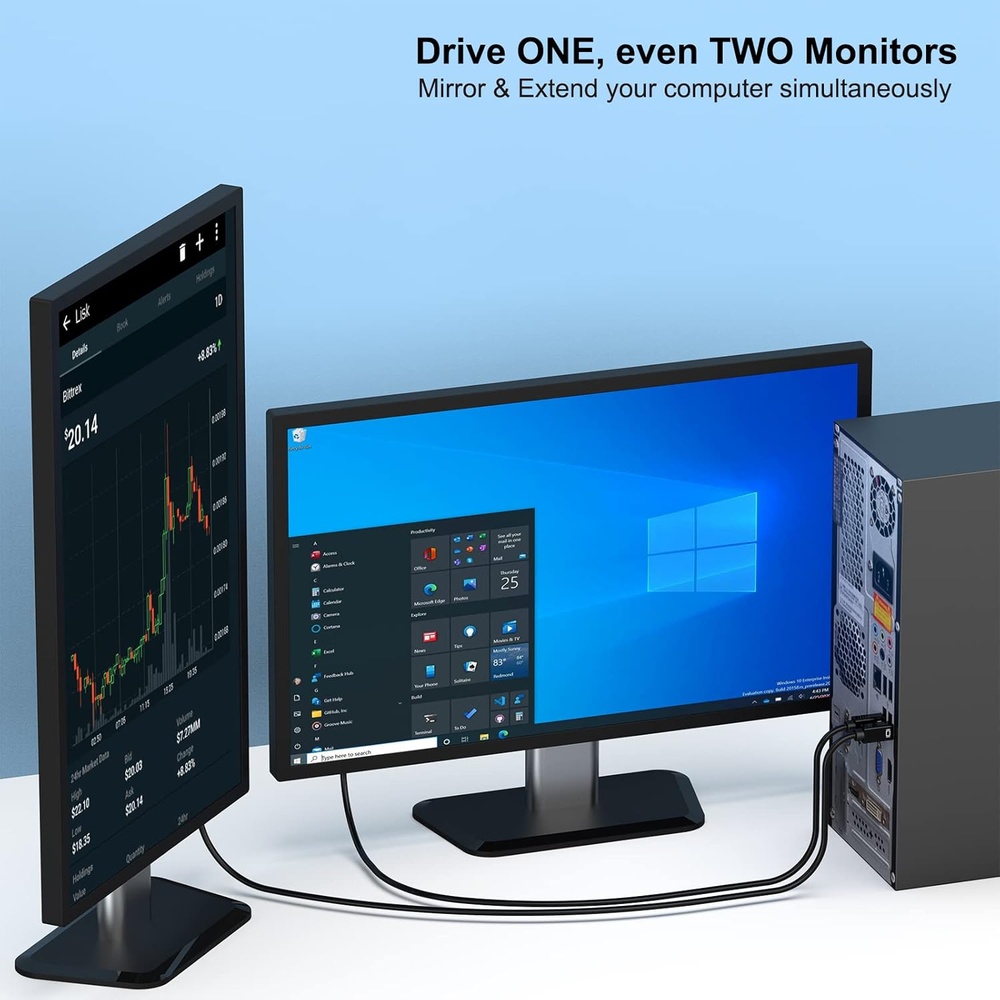 Benfei Cabo Mini DisplayPort Para DVI 1,8M Banhado Ouro