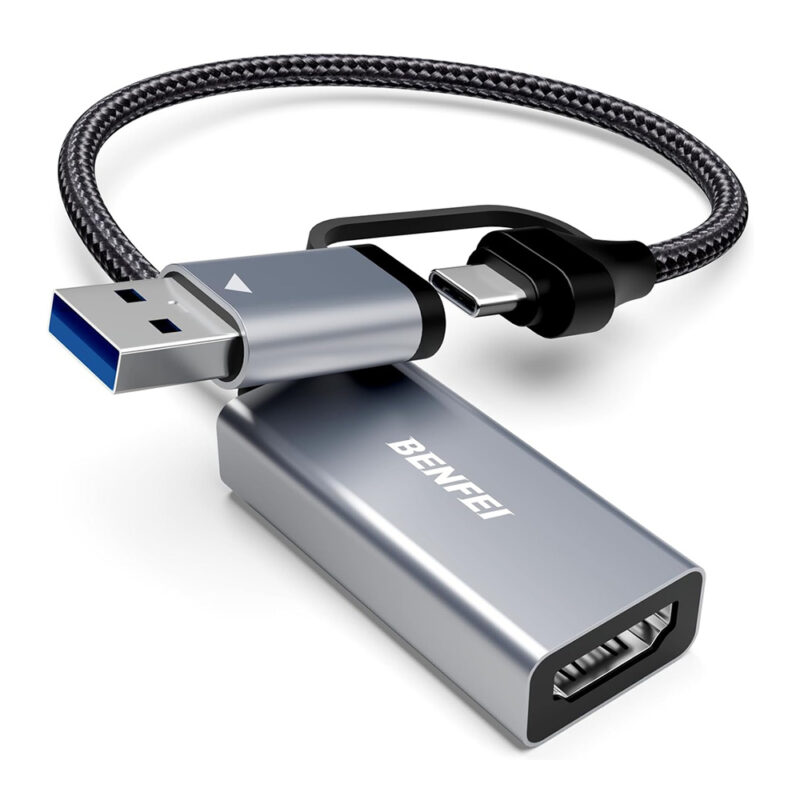 Benfei Placa De Captura 1080P 60FPS Full HD Vídeo Áudio