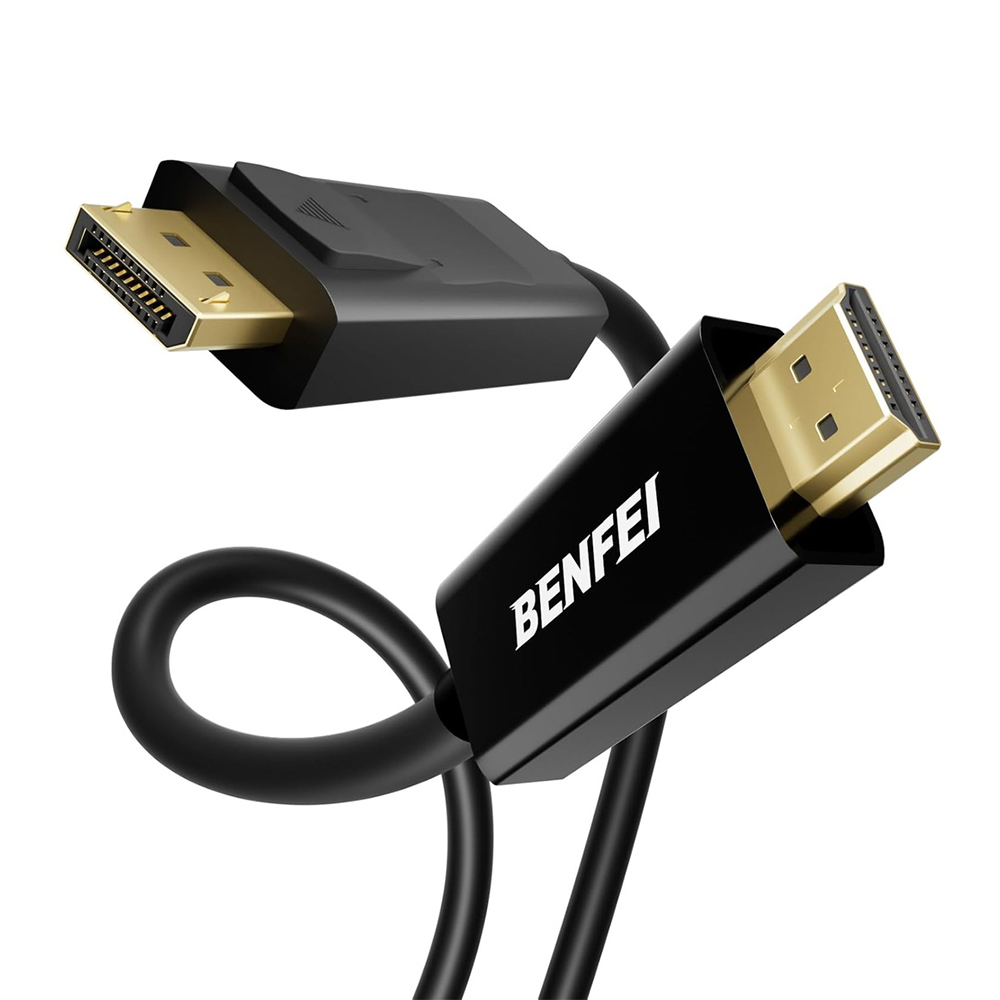Benfei Cabo DisplayPort para HDMI 4,5M Banhado A Ouro