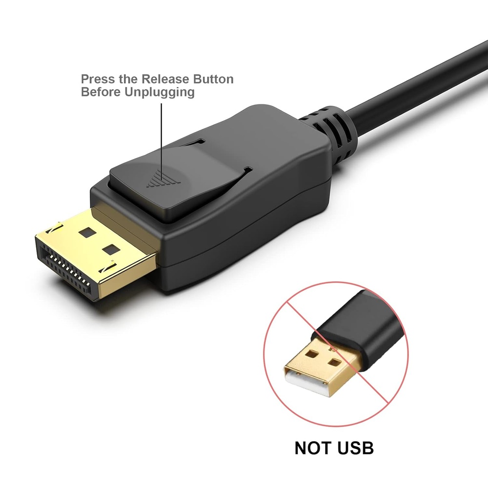Benfei Cabo DisplayPort para HDMI 4,5M Banhado A Ouro