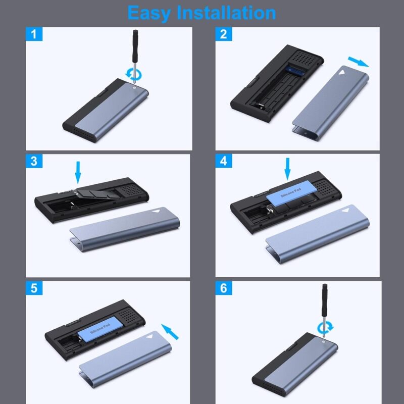 Case Ssd M.2 NVMe Sata Benfei Usb-C 10Gbps Cabo Oculto