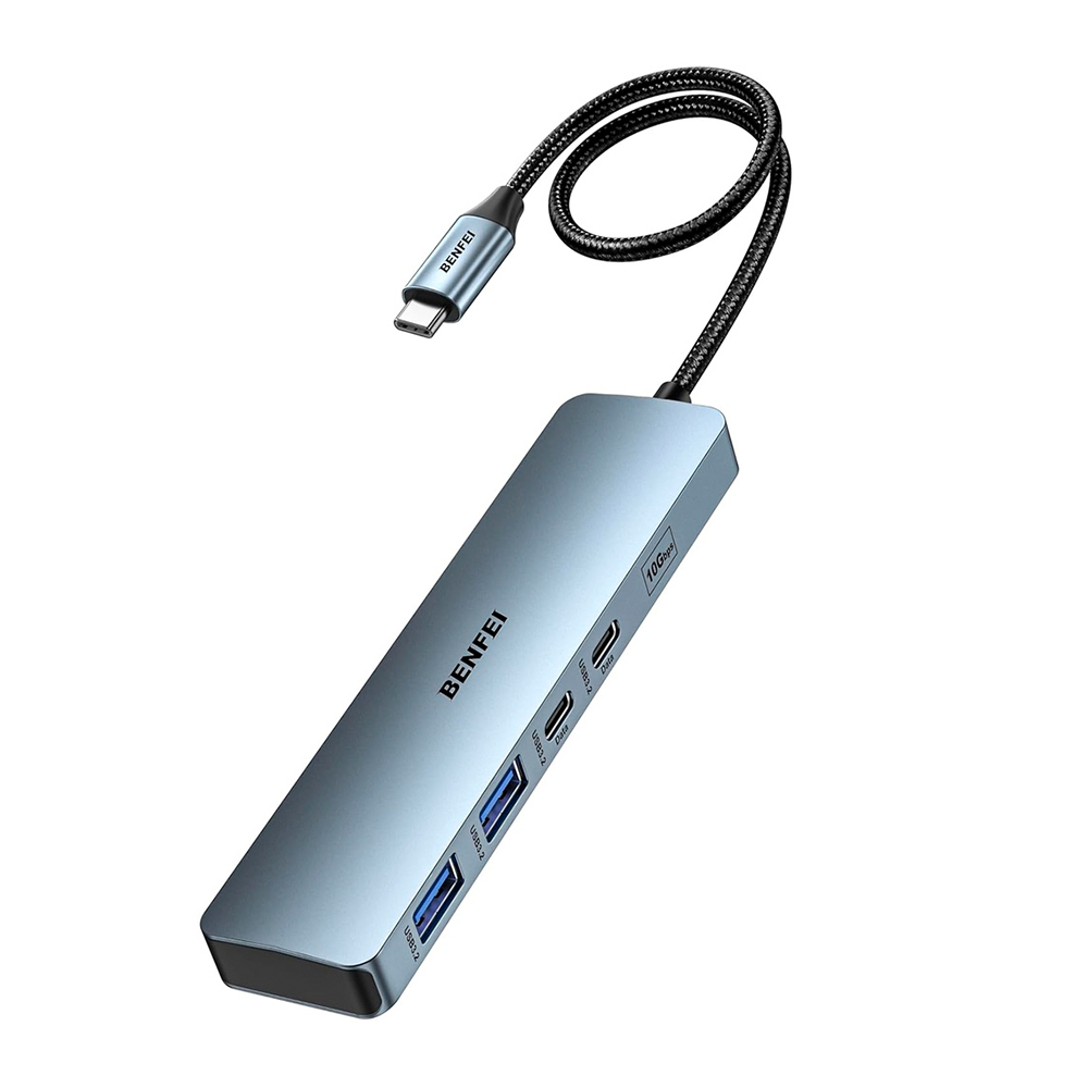 Benfei Adaptador Hub USB-C 6 Em 1 HDMI 4K 60Hz PD 100W