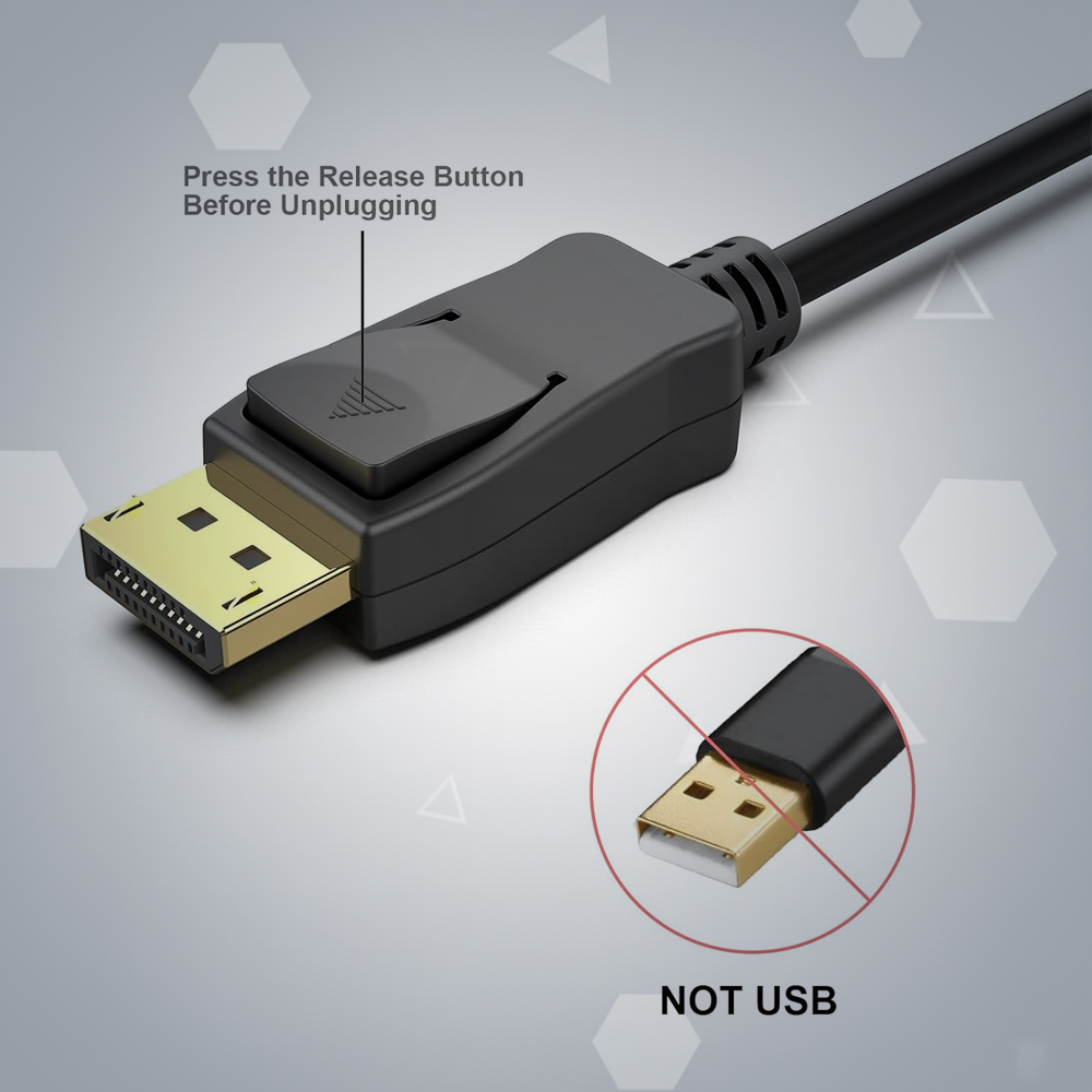 Cabo Displayport Para Hdmi Benfei 3M 4k Banhado A Ouro