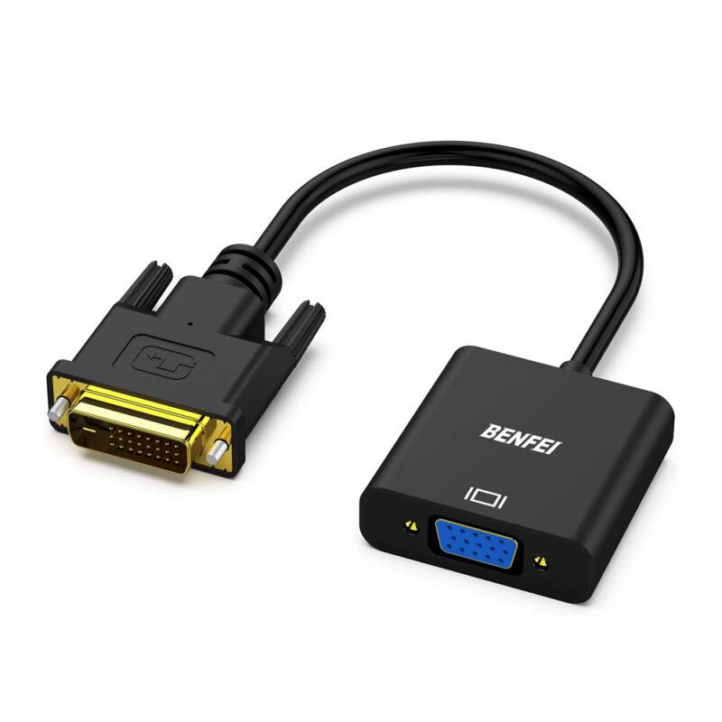 Benfei Adaptador DVI-D 24+1 P/VGA Ativo 1080p MachoFêmea