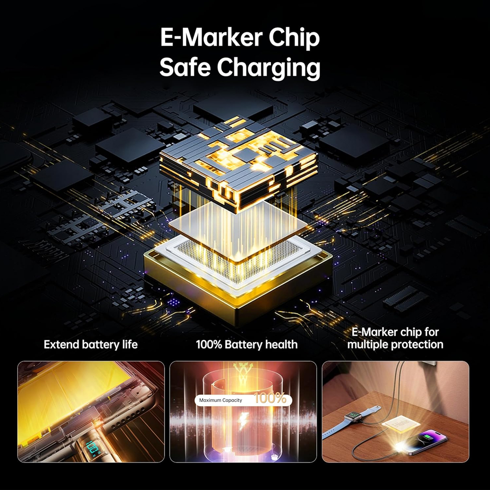 Cabo Monitor USB-C Benfei 4K60/120Hz 100W PD 10Gbps 1M