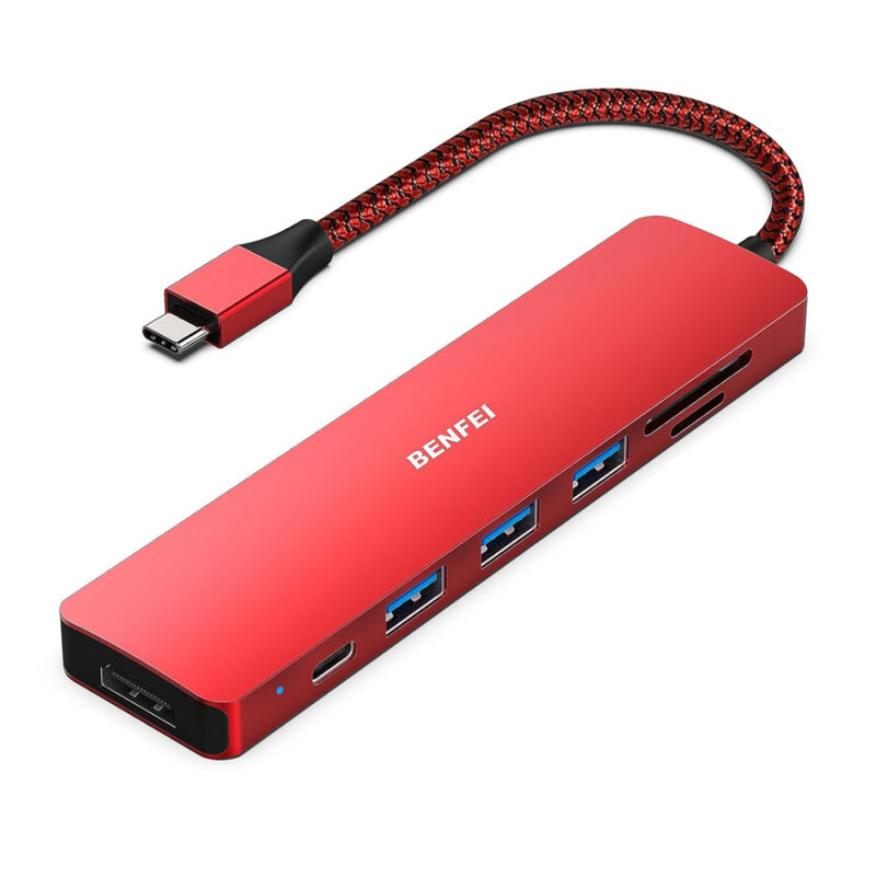 Hub Usb C Benfei 7x1 Hdmi 4K60hz 100W Pd 3 Usb 3.0 Sd/TF