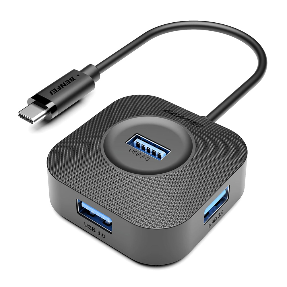 Benfei Hub USB-C p/4 Portas USB 3.0 5Gbps Plug and Play