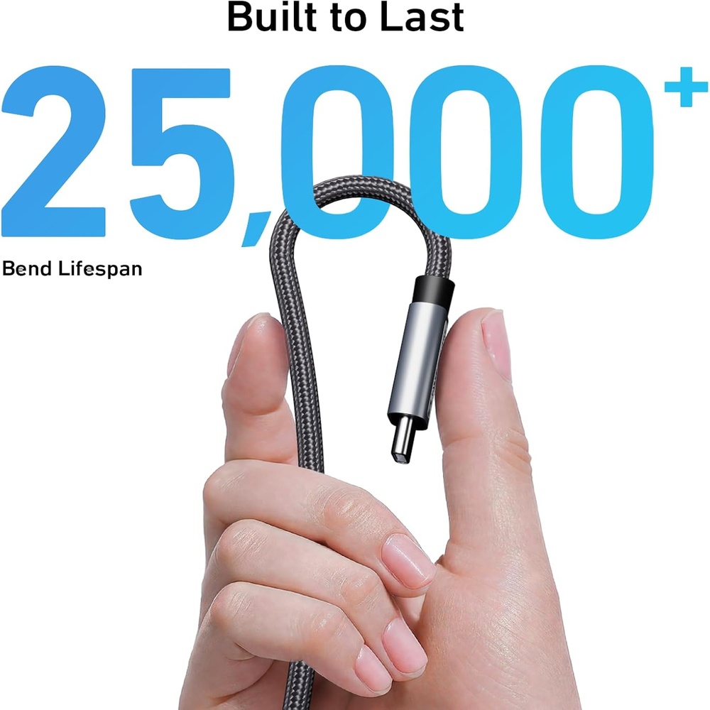 Cabo Usb-C p/Usb C Benfei Carregamento Rápido 30cm 2Pcs