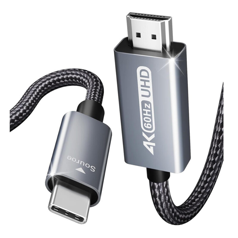 Cabo USB-C Para HDMI 4K 60Hz 0,9M Benfei Nylon Alumínio