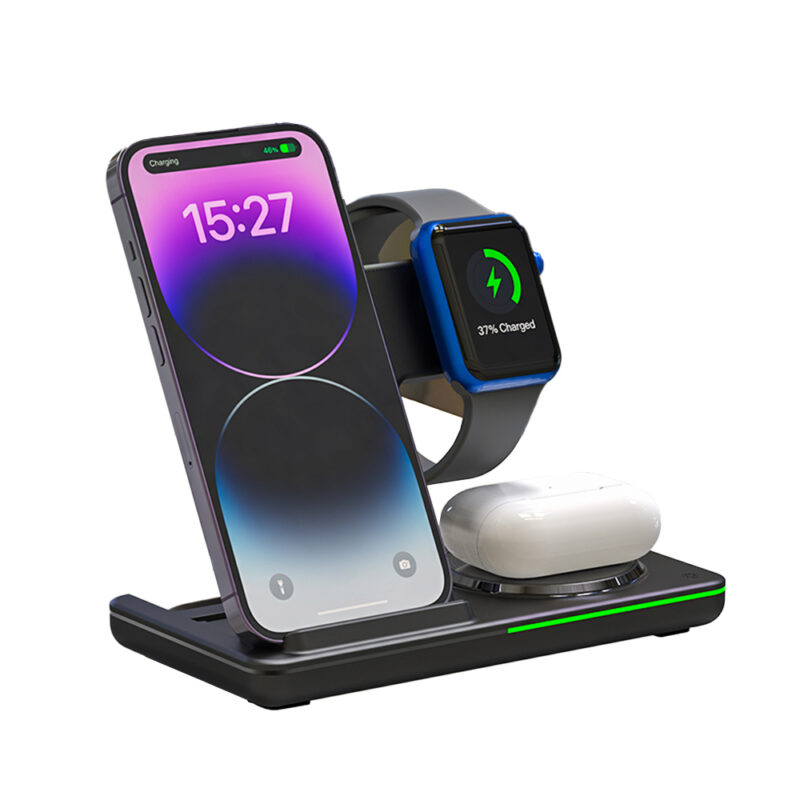 Carregador Sem Fio Life Z29 3in1 Dobrável 15W Magnético