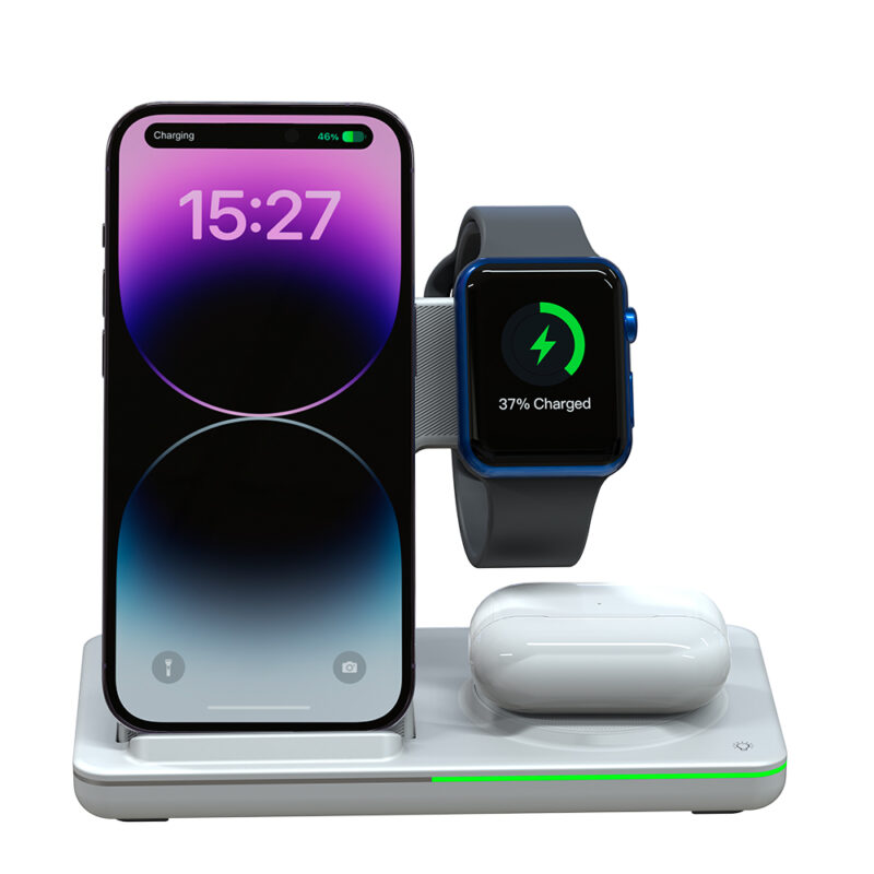 Carregador Magnético Life Z27 3 em 1 15W Sem Fio iPhone