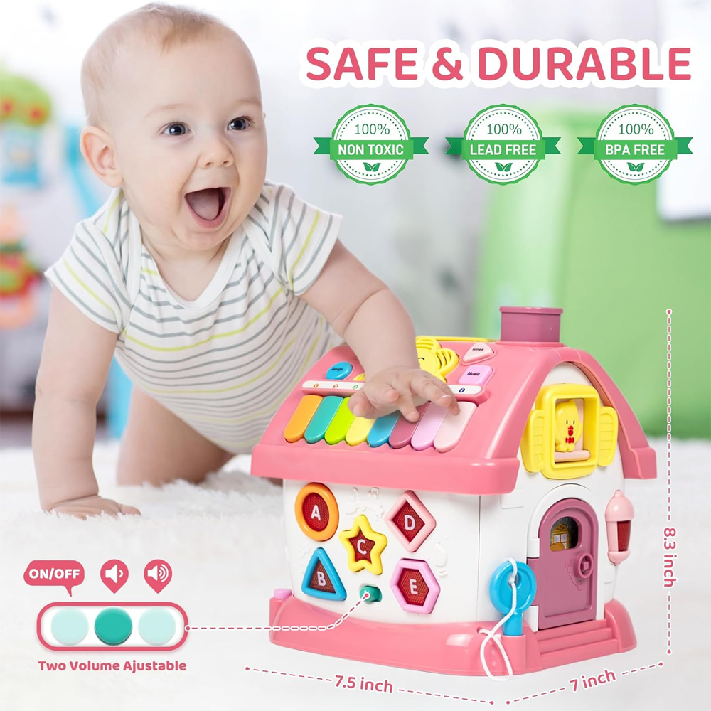 Baoli Casa Educacional Rosa Brinquedo Educativo Crianças