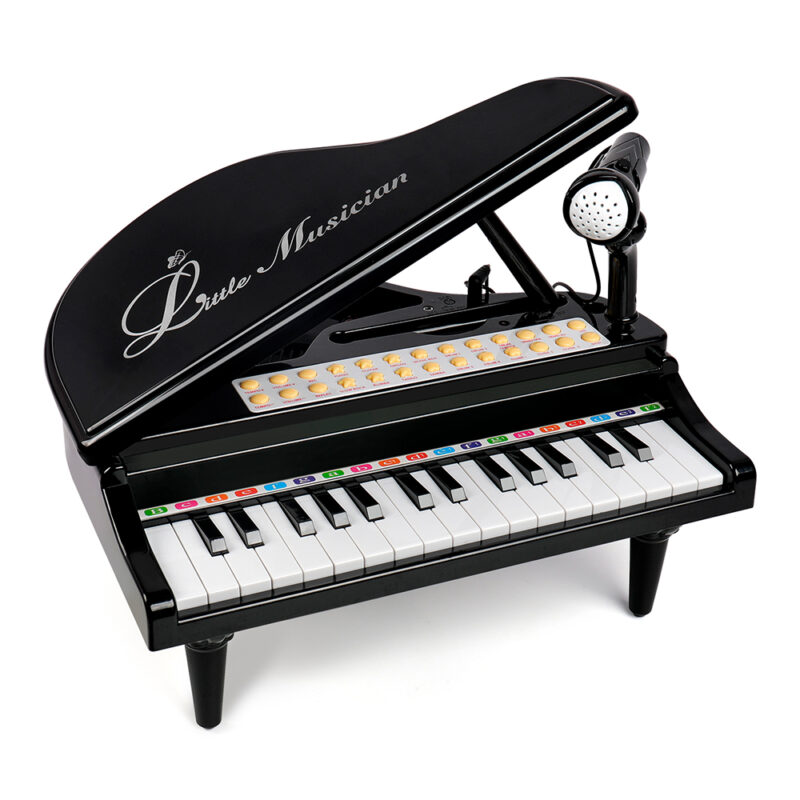 Baoli Piano Infantil Teclado Musical Com Pedestal Preto