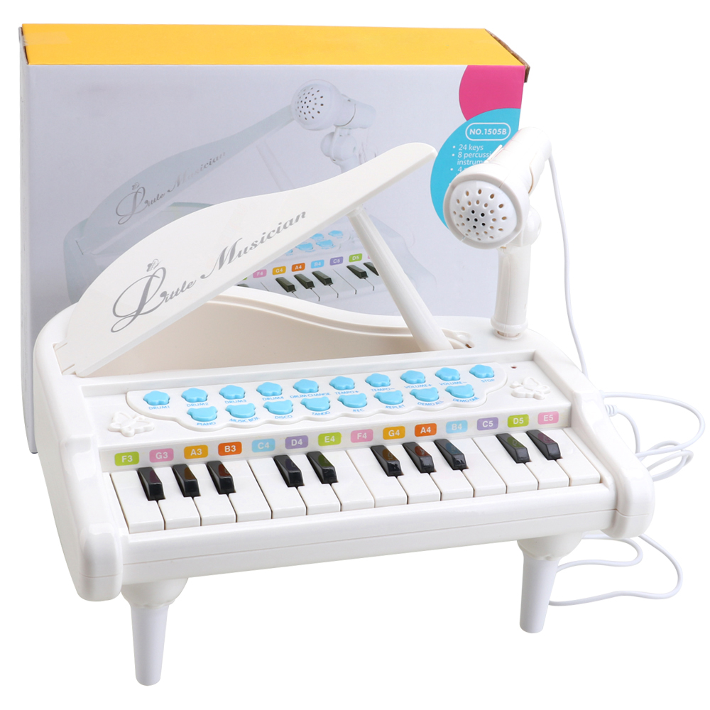 Baoli Mini Piano Teclado Infantil Branco 1505B Musical