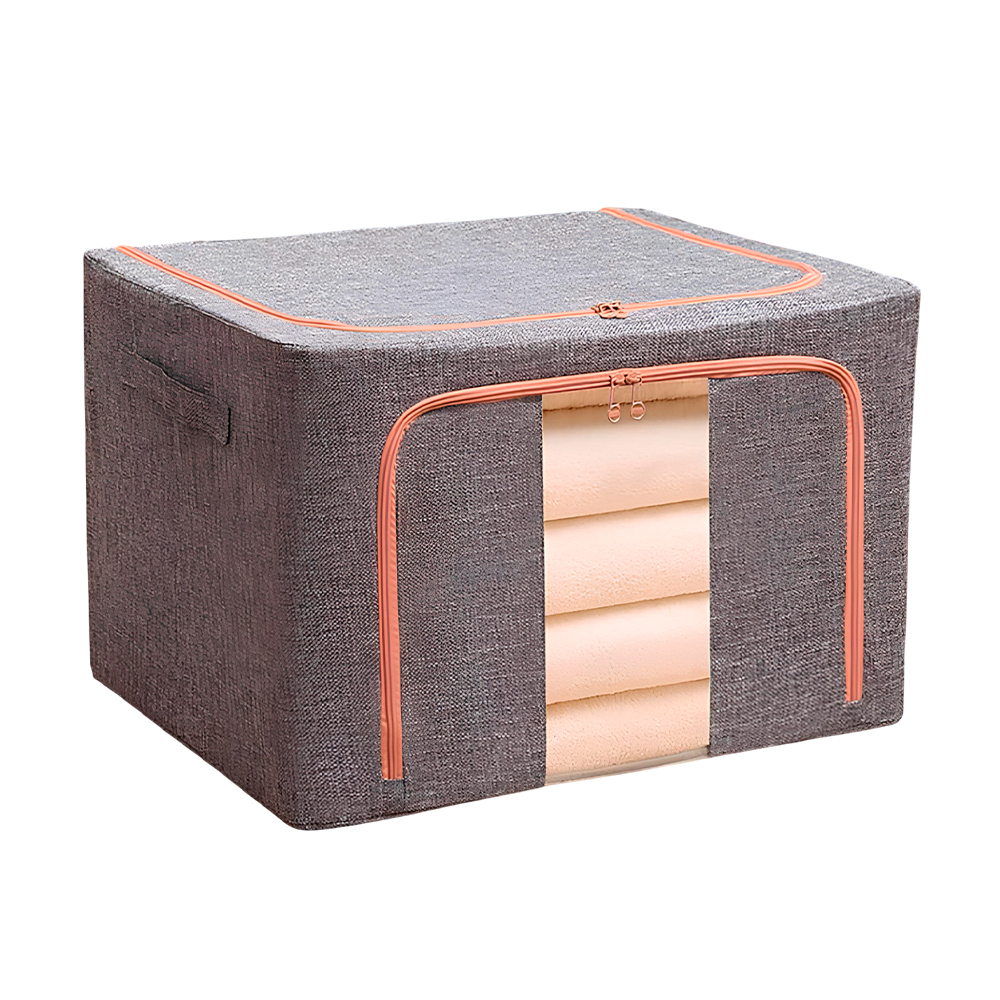 Caixa Organizadora Dobrável Life 22 Litros Cinza Escuro