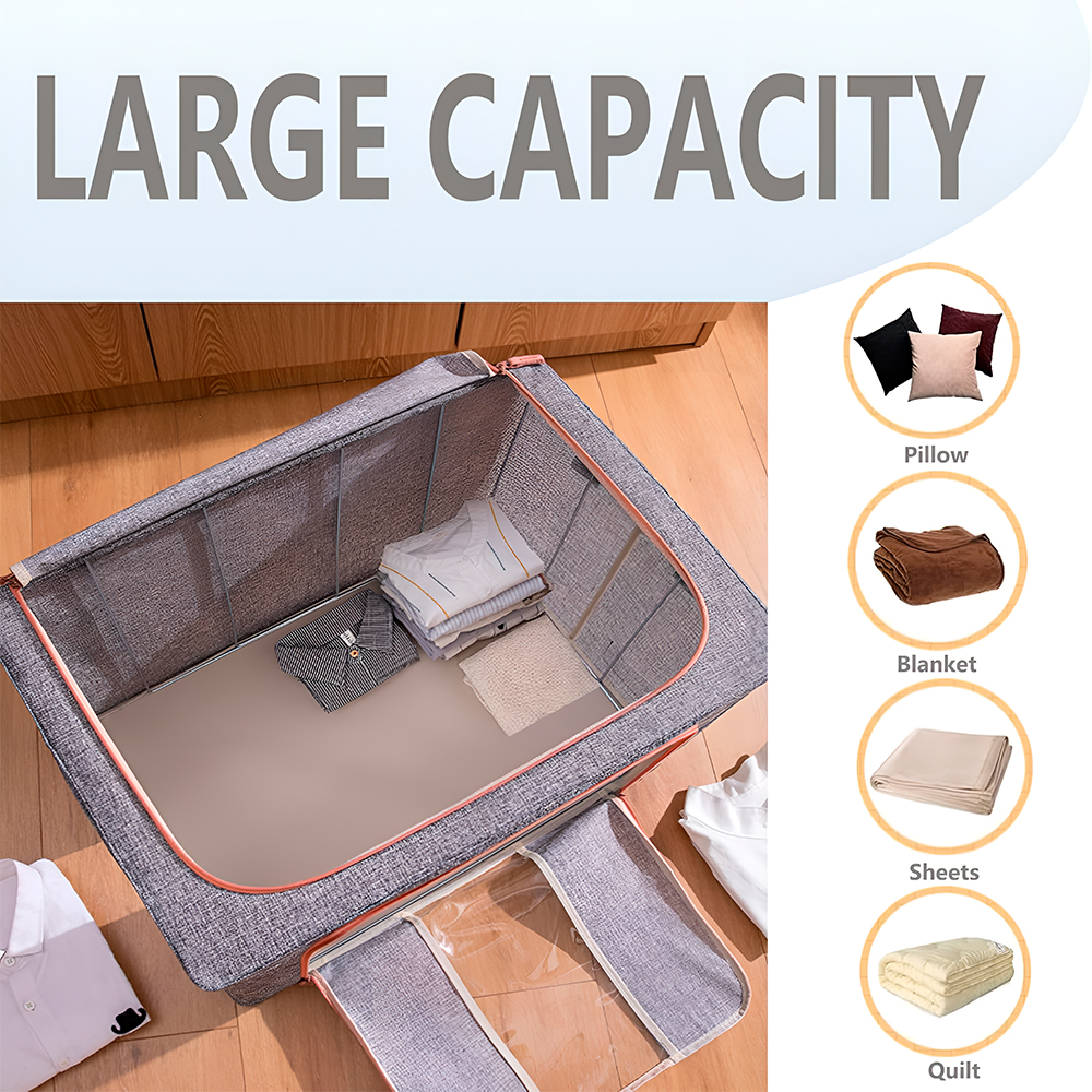 Caixa Organizadora Dobrável Life 22 Litros Cinza Escuro