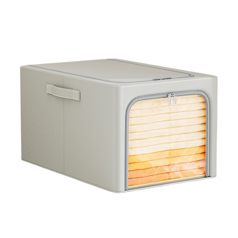 Caixa Organizadora Dobrável Life 47x35x30cm Cinza